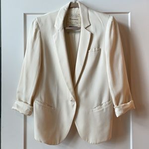 Anthropologie Blazer Cream White size 8